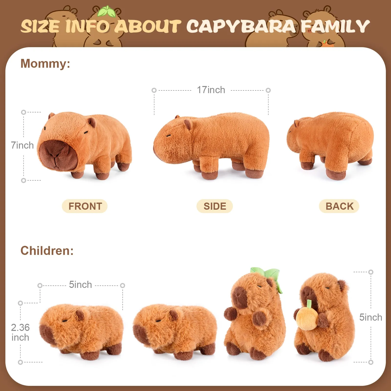 Size Info About Capybara Family